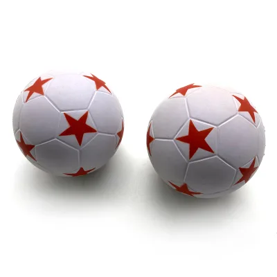 10cm Red Star White Soccer PU Squeeze Ball Custom Logo Slow Rising Football Hand Exercise Stress Relief Toy for Training
