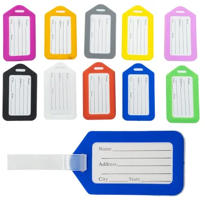 BOCE Wholesale plain-colored PP plastic luggage tags and name boarding passes