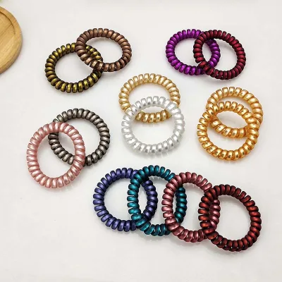 High Grade Retro Telephone Wire with Hair Loops for Women  High Elasticity Hair Ropes Rubber Bands
