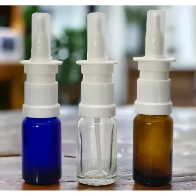 5ml 10ml 20ml 30ml Brown Glass nasal spray bottle wholesale refillable glass nasal spray bottle 10ml