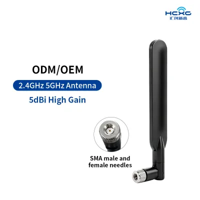 Black White Rubber Antenna  Built-in  Wifi  Antenna Long Range Communication Antenna