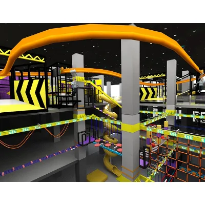 Tag Interactive Game Integrated Commercial Play Center Ninja Theme Indoor Soft Playground Equipment Gym Set for Kids Adults