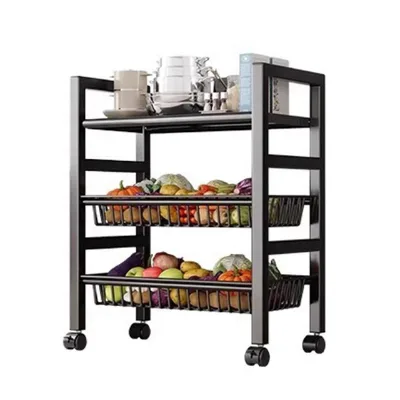 Adjustable Rolling Cart Kitchen Storage Shelf Cart