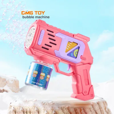 Hot Selling Handheld Electric Classic Kids Toy Machine Plastic Blowing Bubble Gun Toy for Kids Bubble Toy