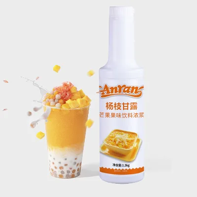 Fruit Puree Liquid Sugar Mango Pomelo Sago Bubble Tea Ingredients for Bubble Tea Drink Supplies