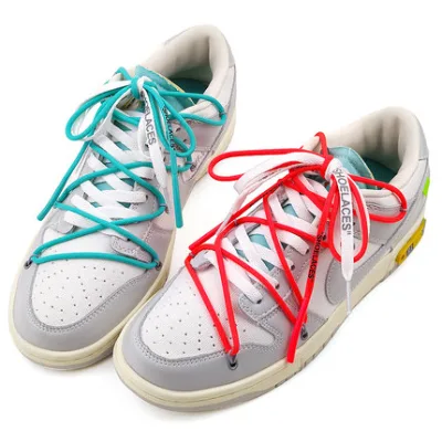 Round White Shoelace Silicone Printed Shoe Laces for AJ AF Sneakers Custom Silicone Tip Laces Round Fluorescent Shoelace