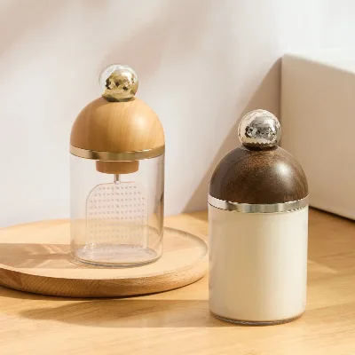 New Electric ABS Facial Cleanser Foamer Creative Wood-grain-style Automatic Foaming Device Home Shower Hair Washing Model