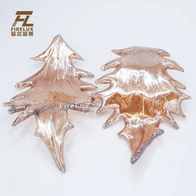 FireLux Handmade Art Maple Leaf Glass Used for Decoration of Hotel Project Chandeliers