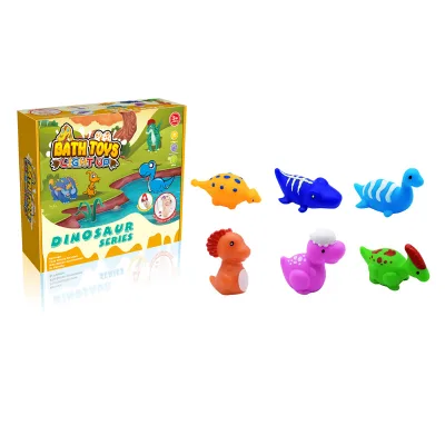 Wholesale 6 Pcs Colorful Touch Sensitive Flashing Rubber Bath Toy LED Light Floating Bathtub Toys for Baby and Toddler