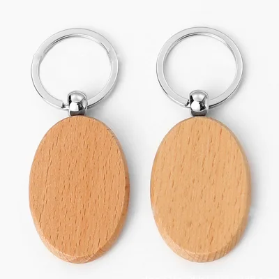 Hot Sale Custom Blank Wood Key Ring Keyring Wholesale Key Ring Wooden Blank Key Chain