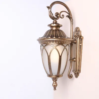 Outdoor Waterproof Courtyard Wall Lamp Nordic Style Tartan Shape Villa House Porch Lighting Fixture