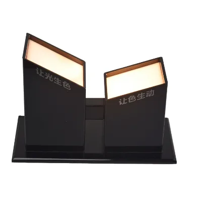 Wholesale Plastic PMMA IC Chip Display Holder With Warm Lighting Black Acrylic Chip Display Stand For Exhibition Design