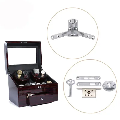 Gexin A30-1 Jewelry Box Key Lock Hinge with Polished Rolled Plating for Wooden Box Iron Zinc Alloy 56x8.5mm