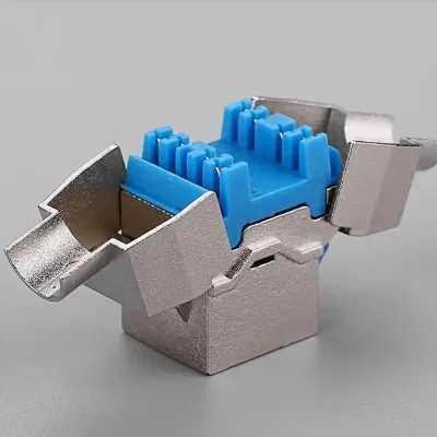 Best Seller Cat6a UTP STP Toolless Keystone Jack RJ45 Connector New Arrival 180 Degree Network Accessory