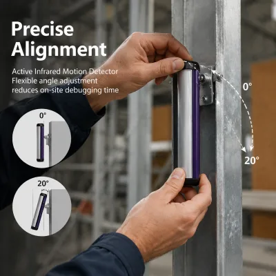 Industrial Grade 850nm Laser Automatic Door Safety Sensor - IP54 Waterproof Anti-collision Light Curtain for Malls & Hospitals