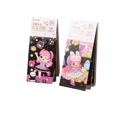 Hot Sale Children DIY Drawing Toy Black Scratch Paper Mini Kids rainbow Scratch Paper Kit Scratch off Doodle Book