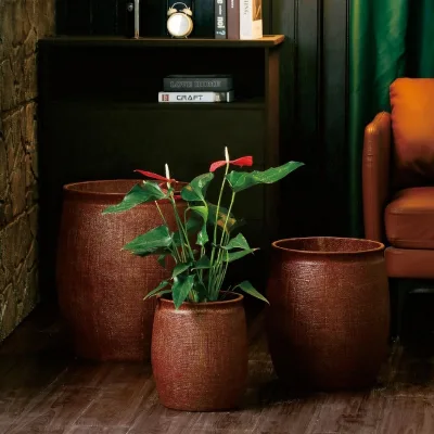 Flower Pots Outdoor Indoor Home & Garden Concrete Pots for Plants for Hotel Villa Courtyard