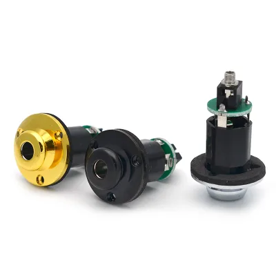 Round Endpin Style Passive Pickup Acoustic Guitar Piezo Pickup Black/Gold/Chrome