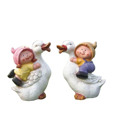 Outdoor Garden Courtyard Duck Decoration Landscape Sculpture American Country Pastoral Decoration Gardening Decoration Craft