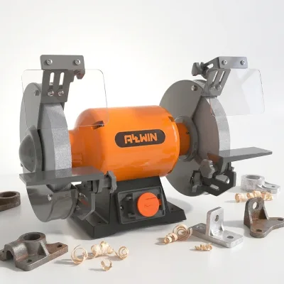 Industrial Grade 550W Small Bench Grinder Double Wheel Mini Electric Grinding Tool for Metal Wood Polishing Bench Grinder
