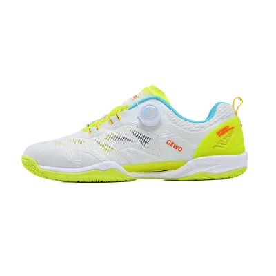 New GEWO JX-2503 Professional Durable Unisex Indoor Table Tennis Shoes PU Mesh Upper Rubber Outsole Button Style Competition All