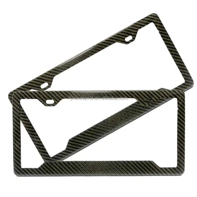 New Popular Real 3k Forged Matte and Glossy Carbon Fiber Car License Plate Frame