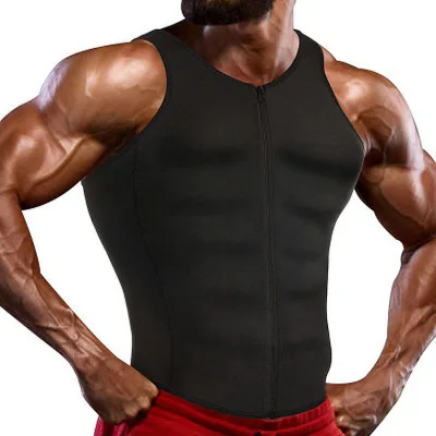 Men's Plus-size Sports Stomach Back Heart Storm Sweat Sauna Suit Neoprene Bodysuit