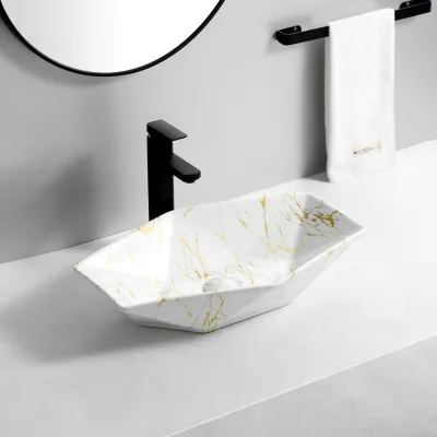 9400C  Light Luxury Basin Design Porcelain Bathroom Sink Bathroom Art Basin