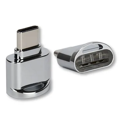 Portable Zinc Alloy Shell Mini Usb Type c 3.0 OTG Adapter Micro USB SD/TF Card Reader for Macbook for Mobile Phone