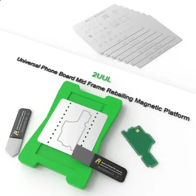 2UUL Universal Phone Board Middle Frame Reballing Magnetic Platform for Mobile Phone Logic Board Lower Middle Frame Repair