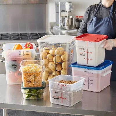 7.5QT  Square Clear Food Storage Container for Kitchen