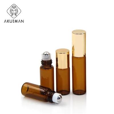 30ml Empty Amber Refillable Roller Bottles
