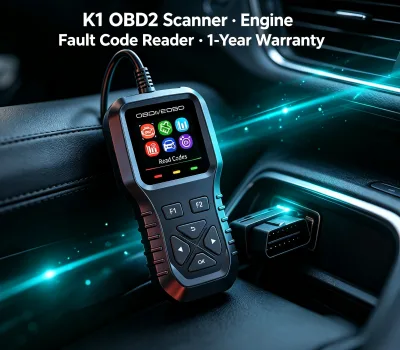 Universal K1 OBD2 Scanner Car Engine Fault Code Reader CAN Auto Diagnostic Tool Read & Clear Error Codes 1-Year Warranty