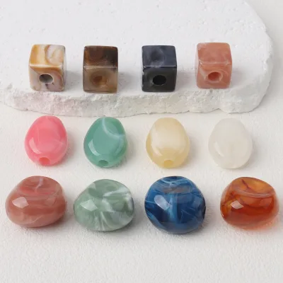 23*26*5MM Fashion Loose Beads for DIY Bracelet Clothes Making Big Hole Acrylic Beads