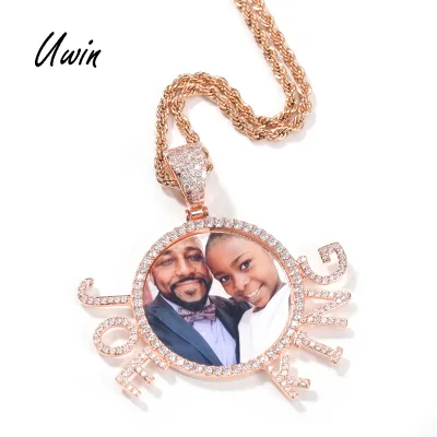 2025 Fashion Custom Gold Plated Picture Letter Pendant Name Jewelry with Names Rapper Customize Necklace