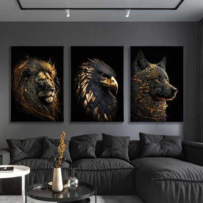 New Designs Fashion Aesthetics Animal Art Print Creative Pictures Poster Wall Art Crystal Porcelain Decoration Painting