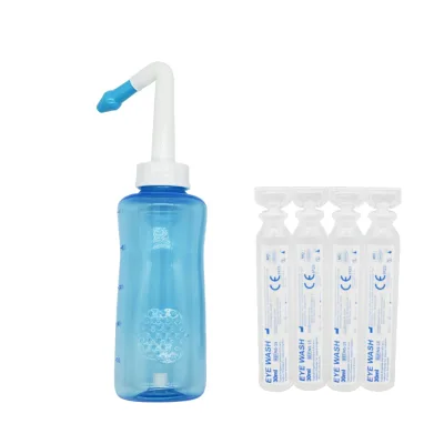 OEM 300ml Manual Nasal Wash Bottle BPA Free Nasal Irrigator for Adult with Nasal Wash Salt
