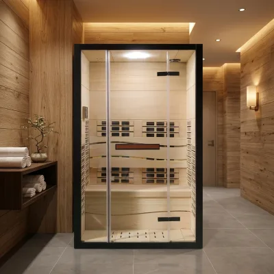 Stable Temperature Far Infrared Wood Sauna Room for Postpartum Recovery Center