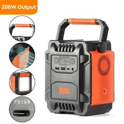 Flashfish A201 48000mAh 200W Multi-Function Power Station Outdoor Camping Solar Inverter Generator for Laptop
