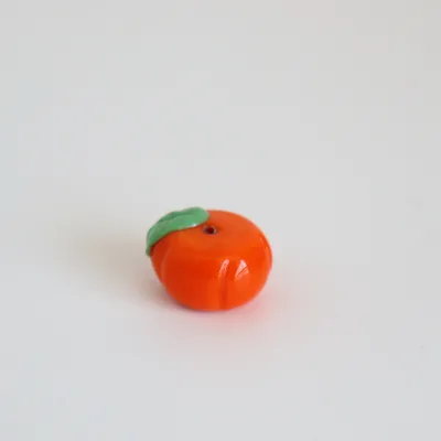 Lampwork Beads Glass Handmade Orange Pumpkin Beads Making Jewelry Fruit Charm