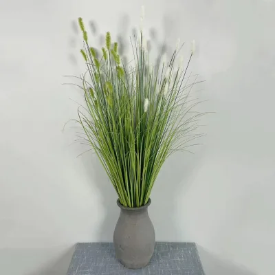 Artificial Potted Plant Dog Tail Grass Rabbit Tail Grass Onion Grass Plastic Simulation Ornaments