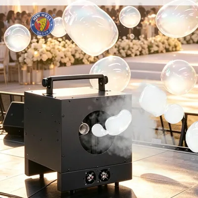 Fog Spray Bubble Machine With Colorful Light Bubble Fog & Bubble Blower Maker Machine for Halloween Wedding Christmas Decoration
