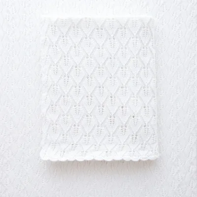 Baby Blanket Knit Swaddle Blanket Soft Warm Crochet Neutral Receiving Unisex Baby Blanket for Boys and Girls