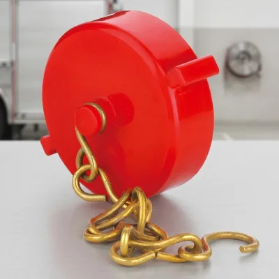 1 1/2" Fire Hydrant Protection Female PVC Cover & Chains for Hose Valves Durable Easy Installation Red Finish