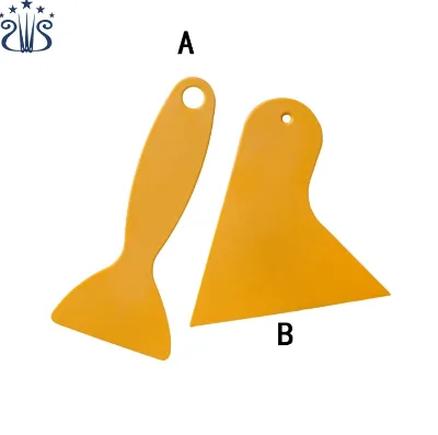 Plastic Scrapers Wallpaper Smoother Vinyl Wrap Squeegee Ideal for Auto Window Tint, Sticker Removing (Yellow)