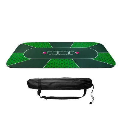 YH Customized Printing Casino Table Cloth Gambling 1.8m Rubber Poker Table Mat