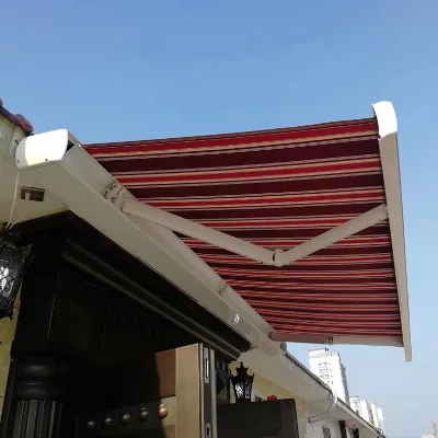 Retractable awning motorized retractable awning arm heavy duty high wind exterior full cassette motorized