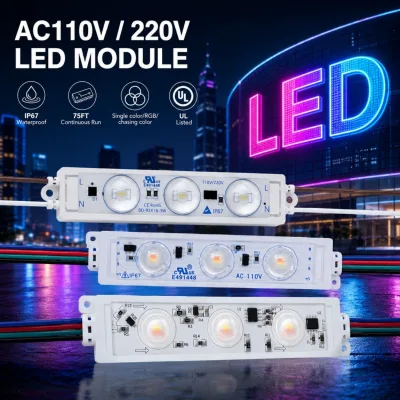 LED Letter Module AC110V AC220V Ultra Bright Commercial Lighting for Reverse Letters Business Signs and Retail Branding
