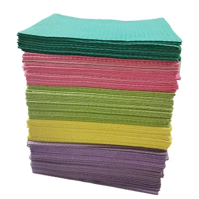 Approved USA Hot Selling Dental Paper Bibs Dental Bib With PE Film