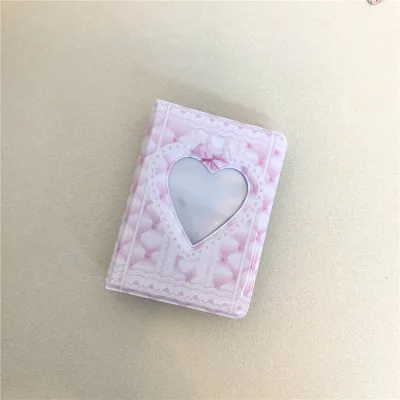 3 Inch Mini Photo Album Love Heart Hollow Photocard Holder Photo Albums Photo Cards Collect Book